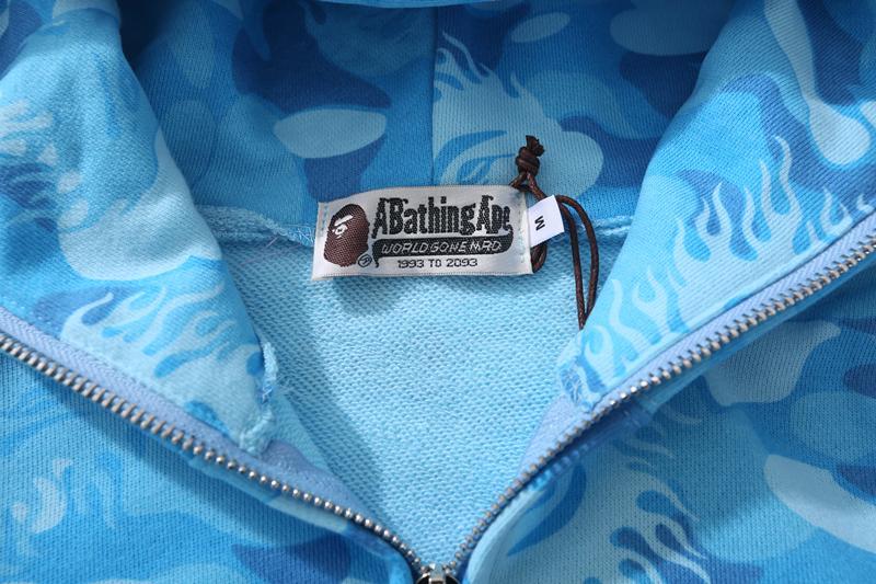 BAPE Fire Camo Shark Full Zip Hoodie