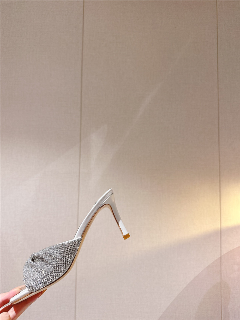 J1m*y Ch00 Pearl Heels Dupe Rhinestone High Heel Slippers