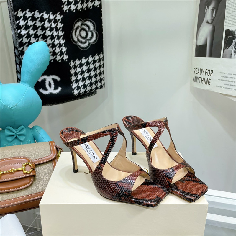 J1m*y Ch00 heeled satin sandals