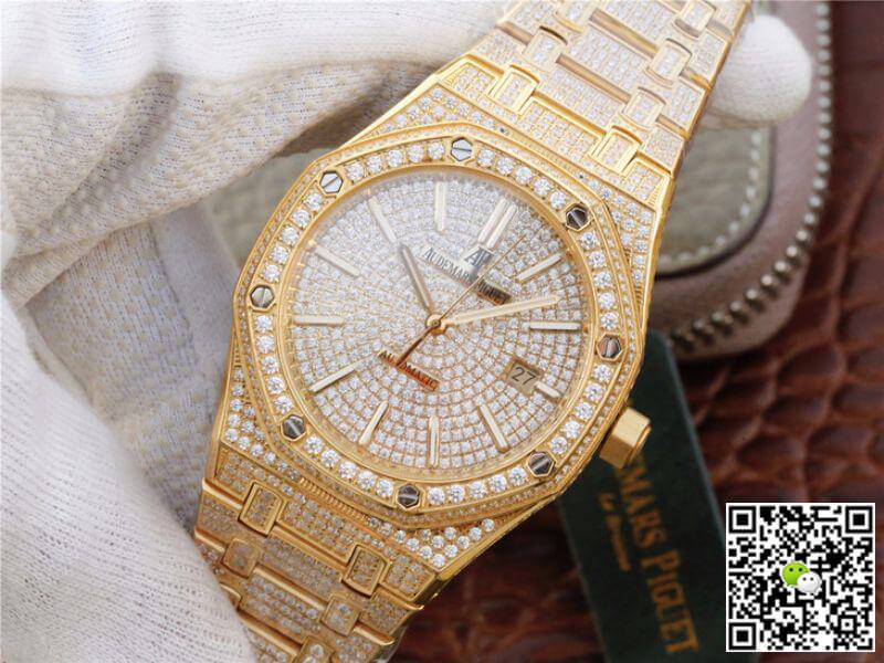 Replica Audemars P1g*et Royal Oak 15400.OR01 1:1 Best Edition Swiss ETA3120 White D1am0nd Dial