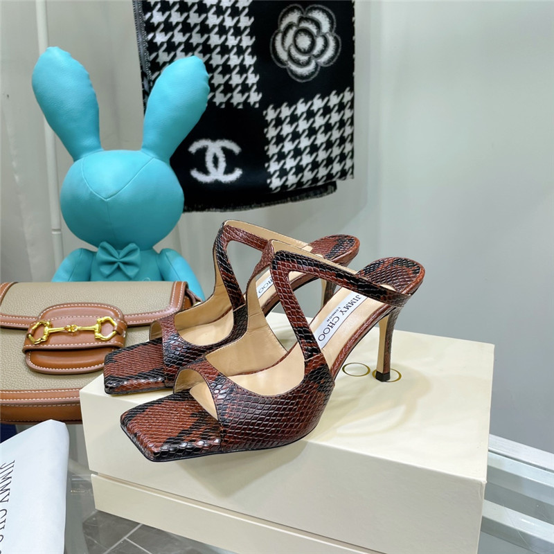 J1m*y Ch00 heeled satin sandals