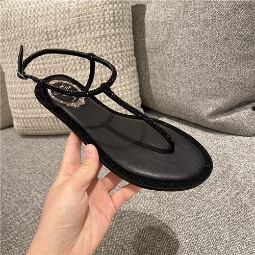 rene caovilla flat sandals