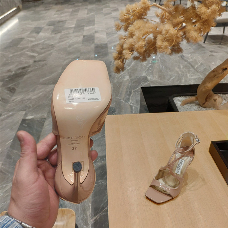 J1m*y Ch00 heeled satin sandals