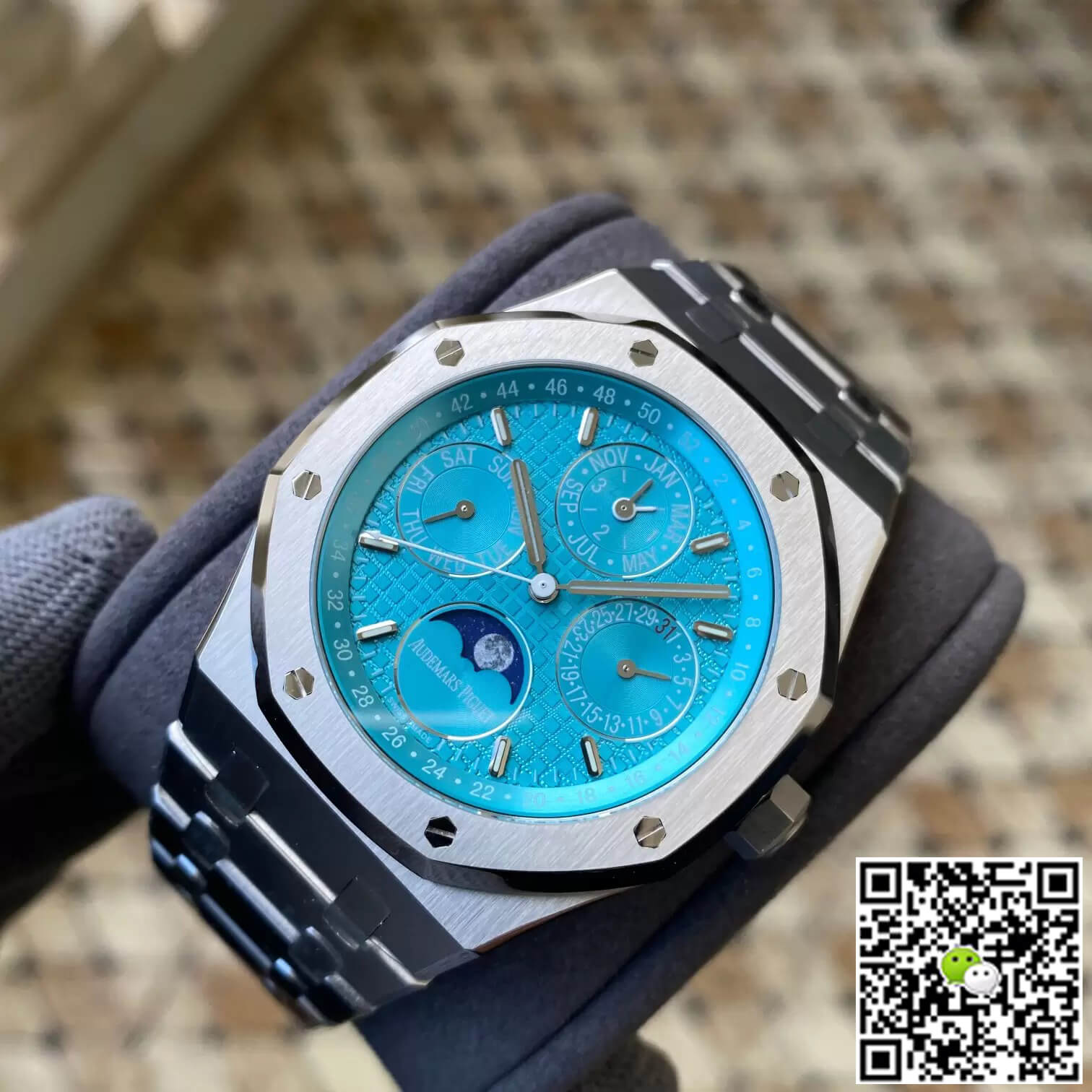 Replica Audemars P1g*et Royal Oak 26613ST.OO.1220ST.01 1:1 Best Edition APS Factory Cyan Blue Dial