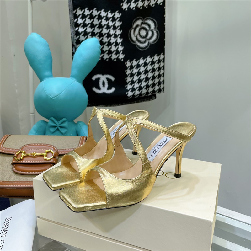 J1m*y Ch00 heeled satin sandals