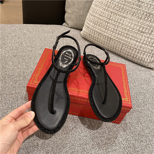 rene caovilla flat sandals