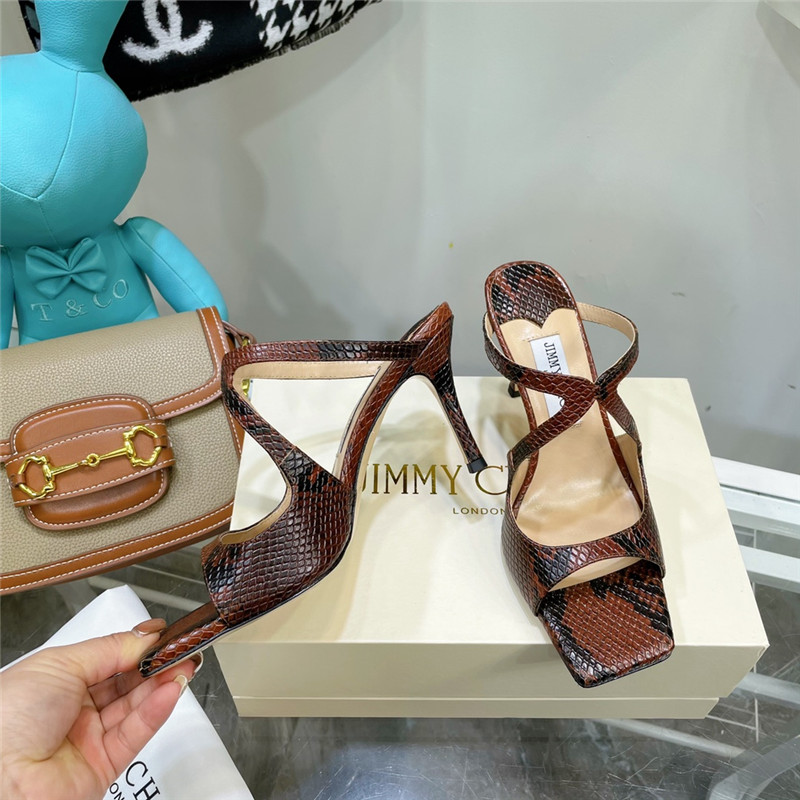 J1m*y Ch00 heeled satin sandals