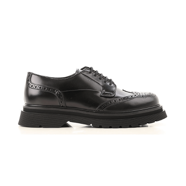 Pra*a BRUSHED LEATHER DERBY BROGUE SHOES SHOES   PRS033