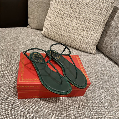 rene caovilla flat sandals