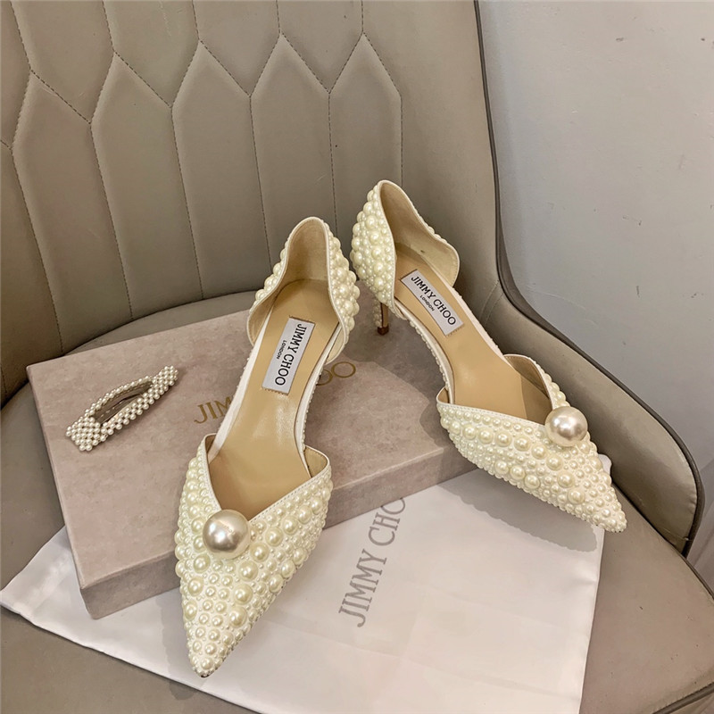 J1m*y Ch00 pearl heels