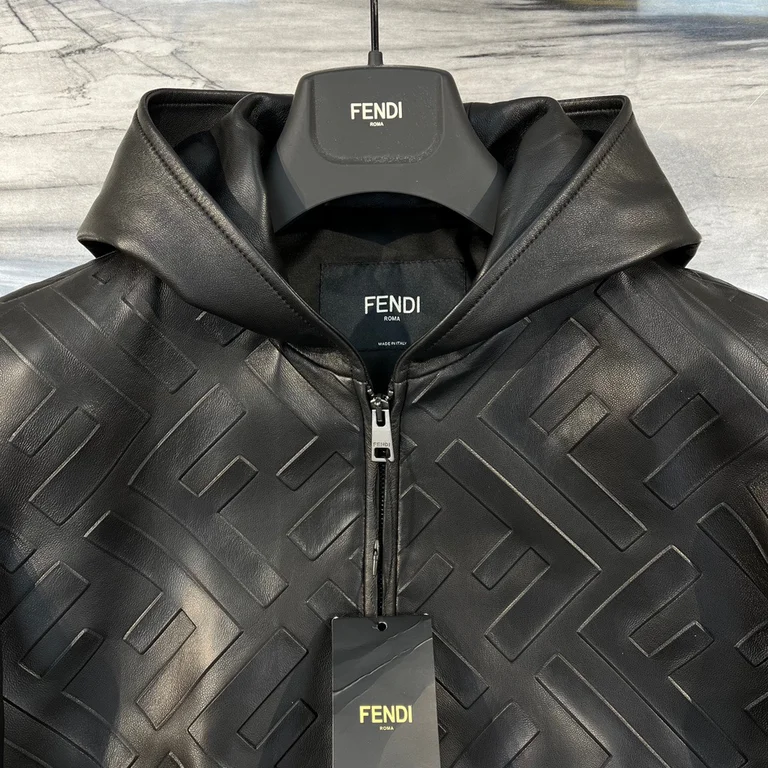 2022ss F**di Real leather Jacket