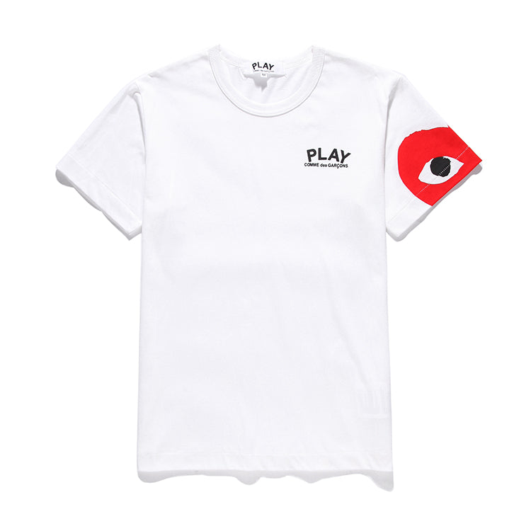 Play Comme Des Garcons Half Red Heart T Shirt 2321