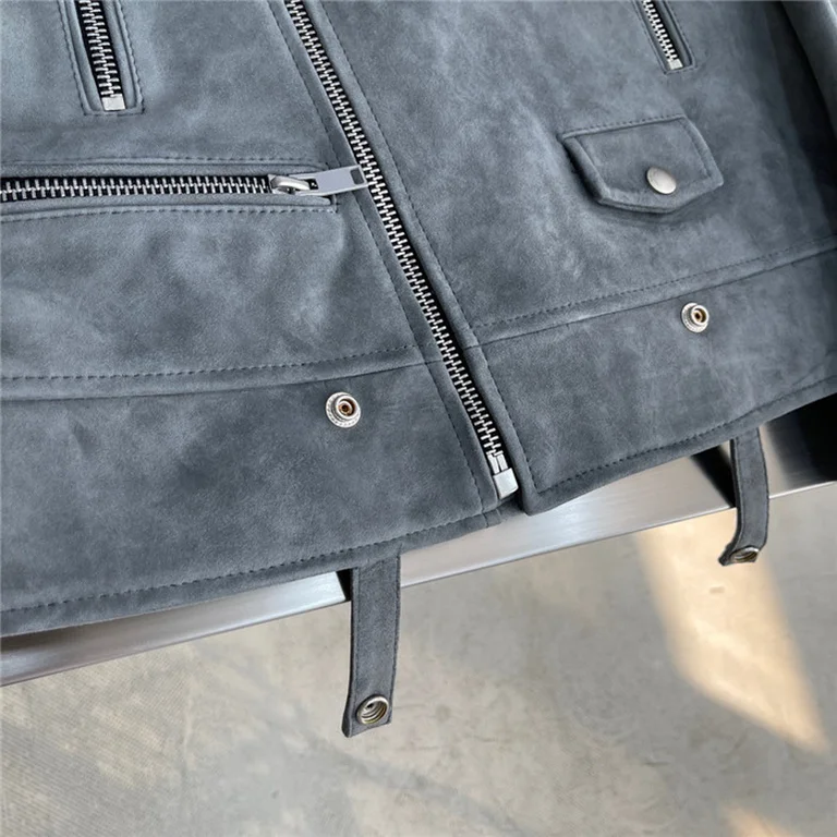 2022fw Sa1nt Lau*nt Real Leather Jacket