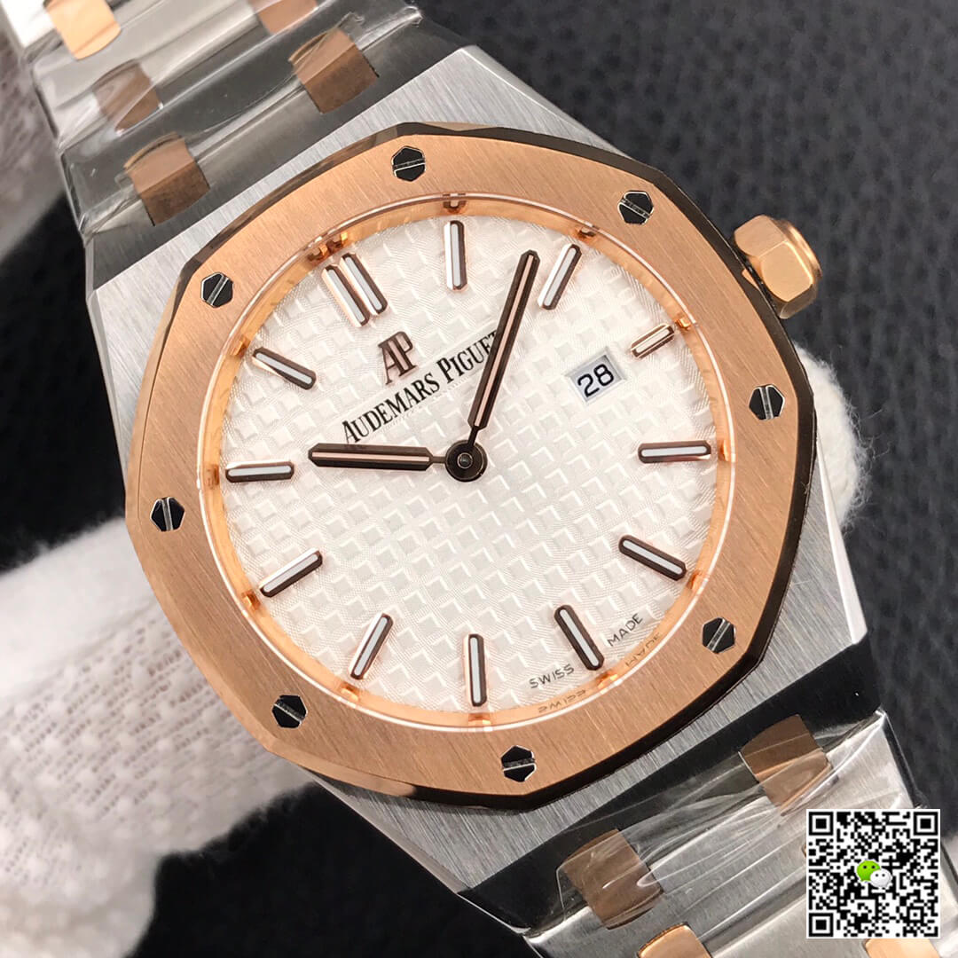 Replica Audemars P1g*et Royal Oak 67650 33MM 1:1 Best Edition JF Factory White Dial