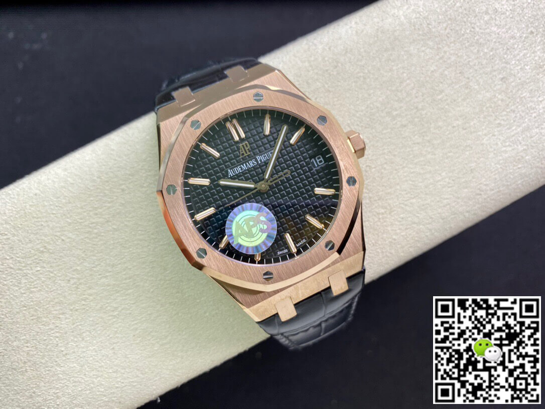 Replica Audemars P1g*et Royal Oak 15500OR.OO.D002CR.01 1:1 Best Edition APS Factory Black Dial