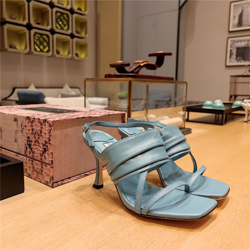 J1m*y Ch00 High Heel Square Toe Sandals