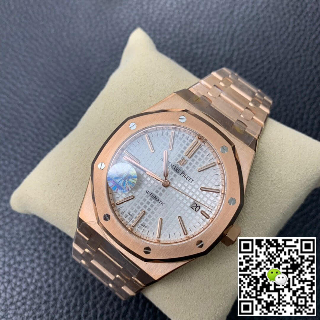 Replica Audemars P1g*et Royal Oak 15450BA.OO.1256BA.01 JF Factory 1:1 Best Edition Swiss ETA3120 White Dial