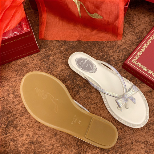 rene caovilla flat sandals