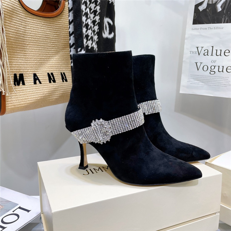 J1m*y Ch00 high heel short boots