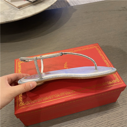 rene caovilla flat sandals