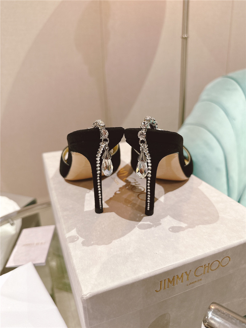 J1m*y Ch00 Pearl Heels Dupe Rhinestone Chain Heels