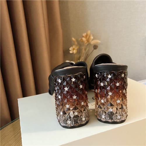 J1m*y Ch00 block heels slippers