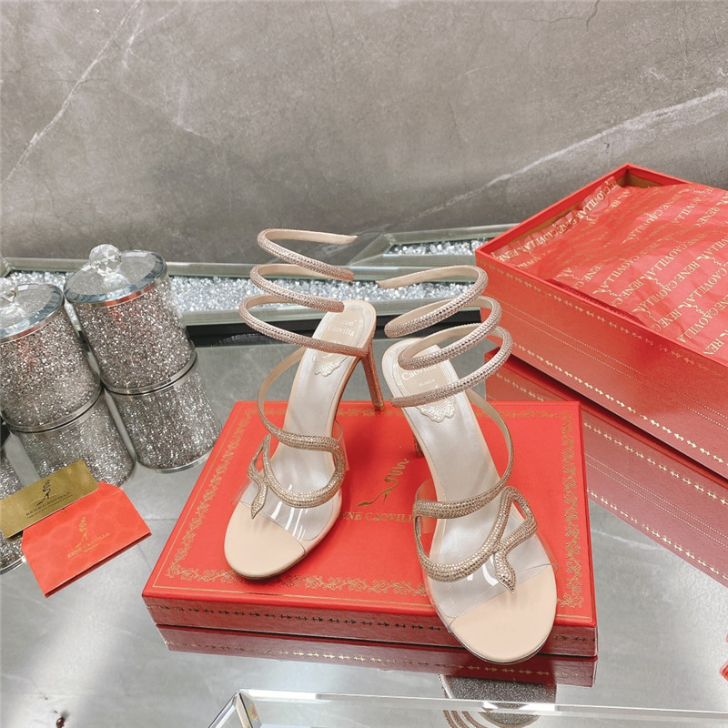 Rene Caovilla Heels Dupe snake crystal high heel sandals