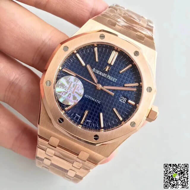 Replica Audemars P1g*et Royal Oak 15400OR.OO.1220OR.03 1:1 Best Edition JF Factory Blue Dial