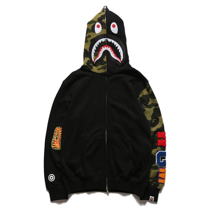 Bape Full Zip Shark Hoodie Camo