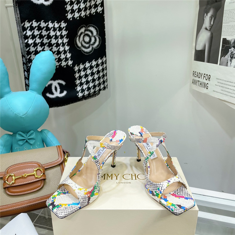 J1m*y Ch00 heeled satin sandals