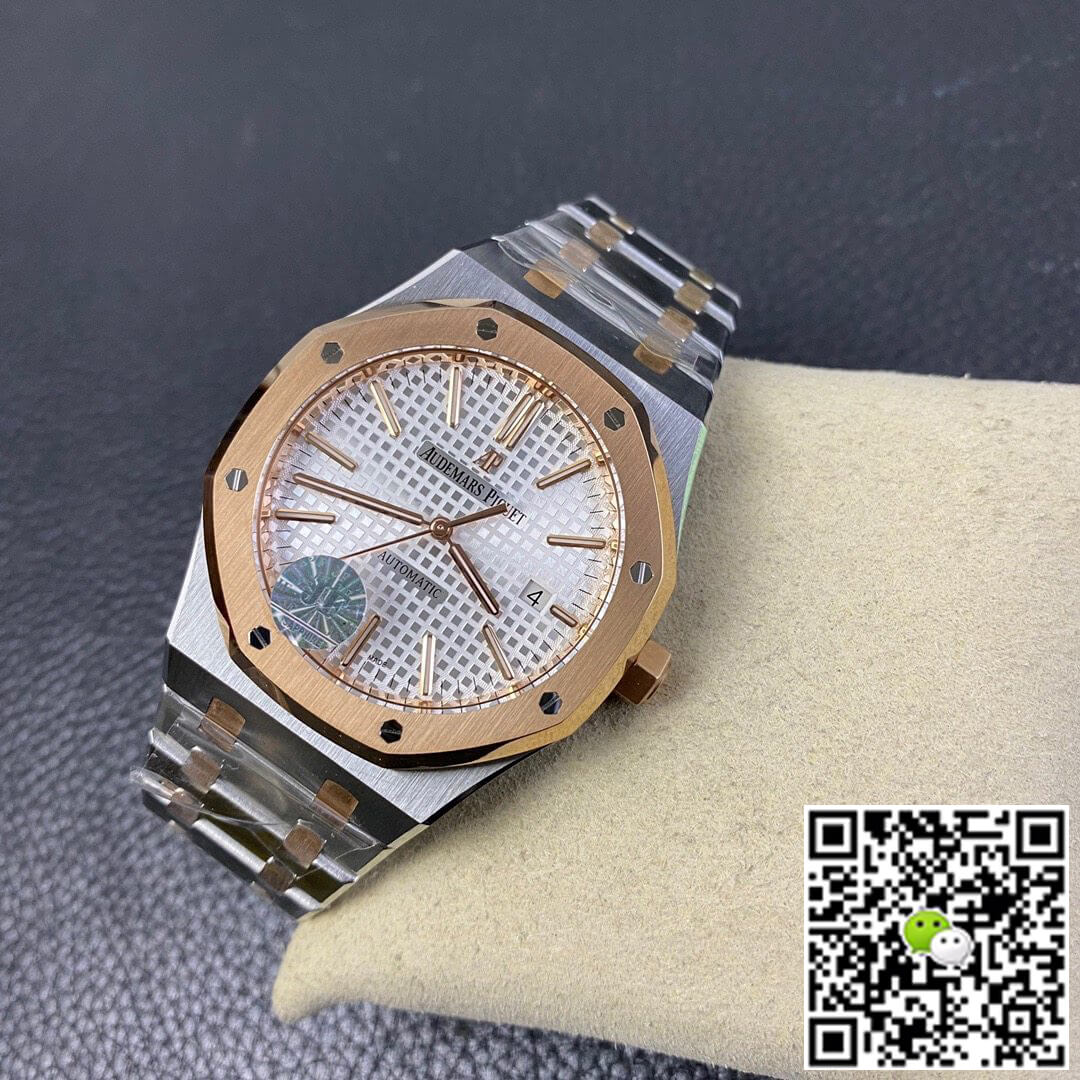 Replica Audemars P1g*et Royal Oak 15400SR.OO.1220SR.01 JF Factory 1:1 Best Edition Swiss ETA3120 Rosegold