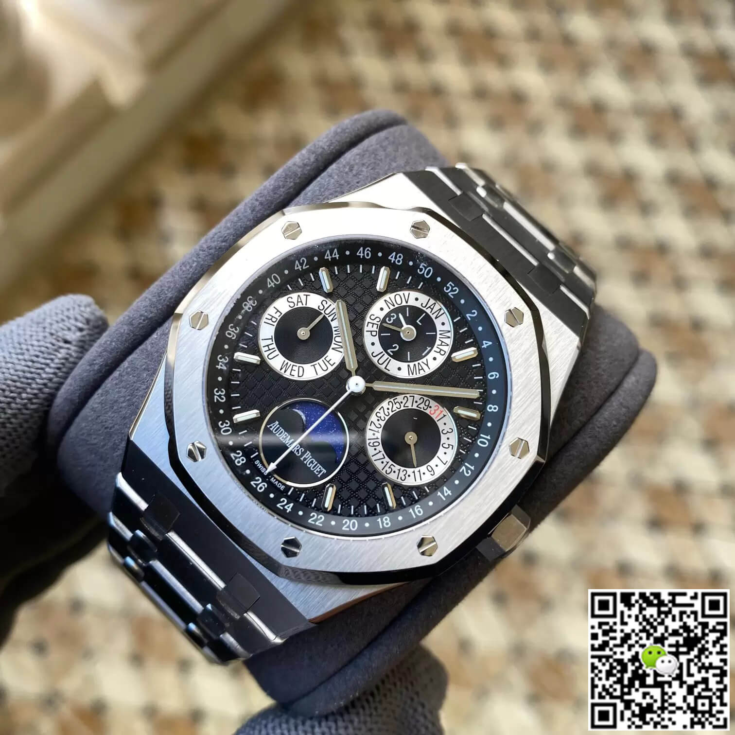Replica Audemars P1g*et Royal Oak 26597PT.OO.1220PT.01 1:1 Best Edition APS Factory Black Dial