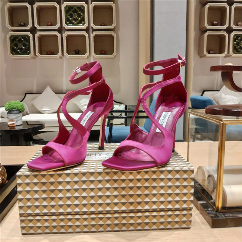J1m*y Ch00 heeled satin sandals