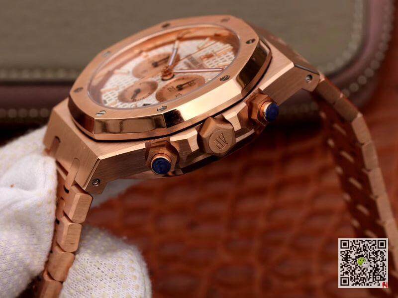 Replica Audemars P1g*et Royal Oak Chronograph 26331OR.OO.1220OR OM Factory 1:1 Best Edition Swiss ETA7750 White Dial