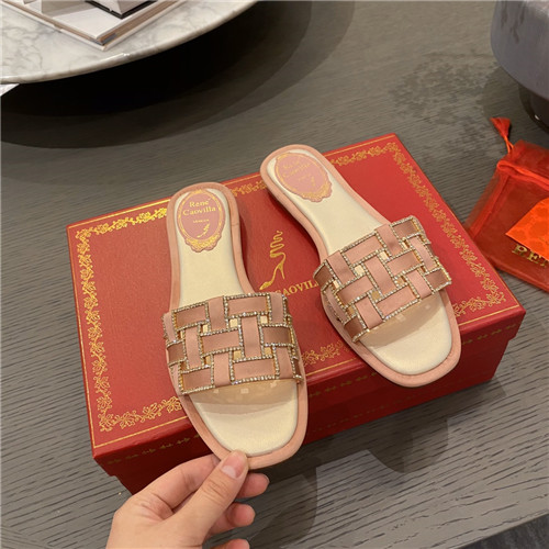 rene caovilla flat slippers