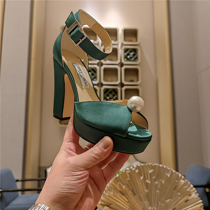 J1m*y Ch00 high heel D1am0nd chain sandals