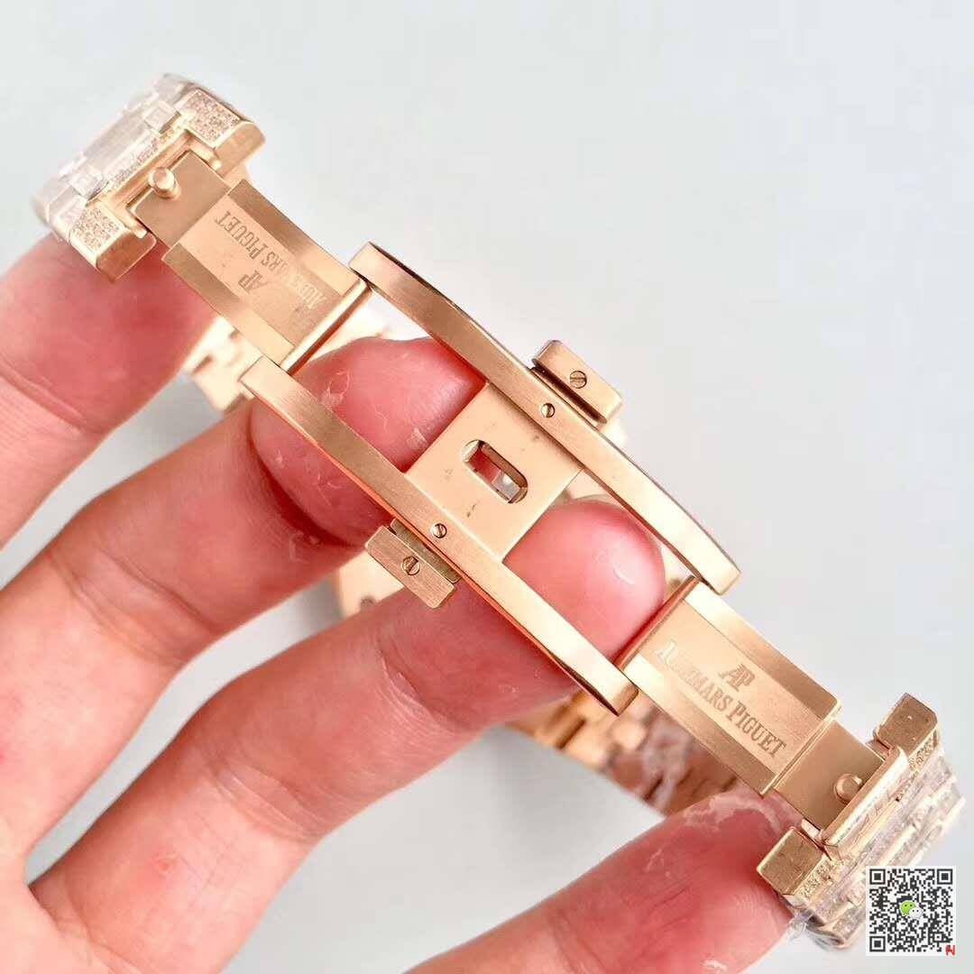 Replica Audemars P1g*et Royal Oak 1:1 Best Edition Swiss ETA3120 Full D1am0nd Stainless Steel Bracelet