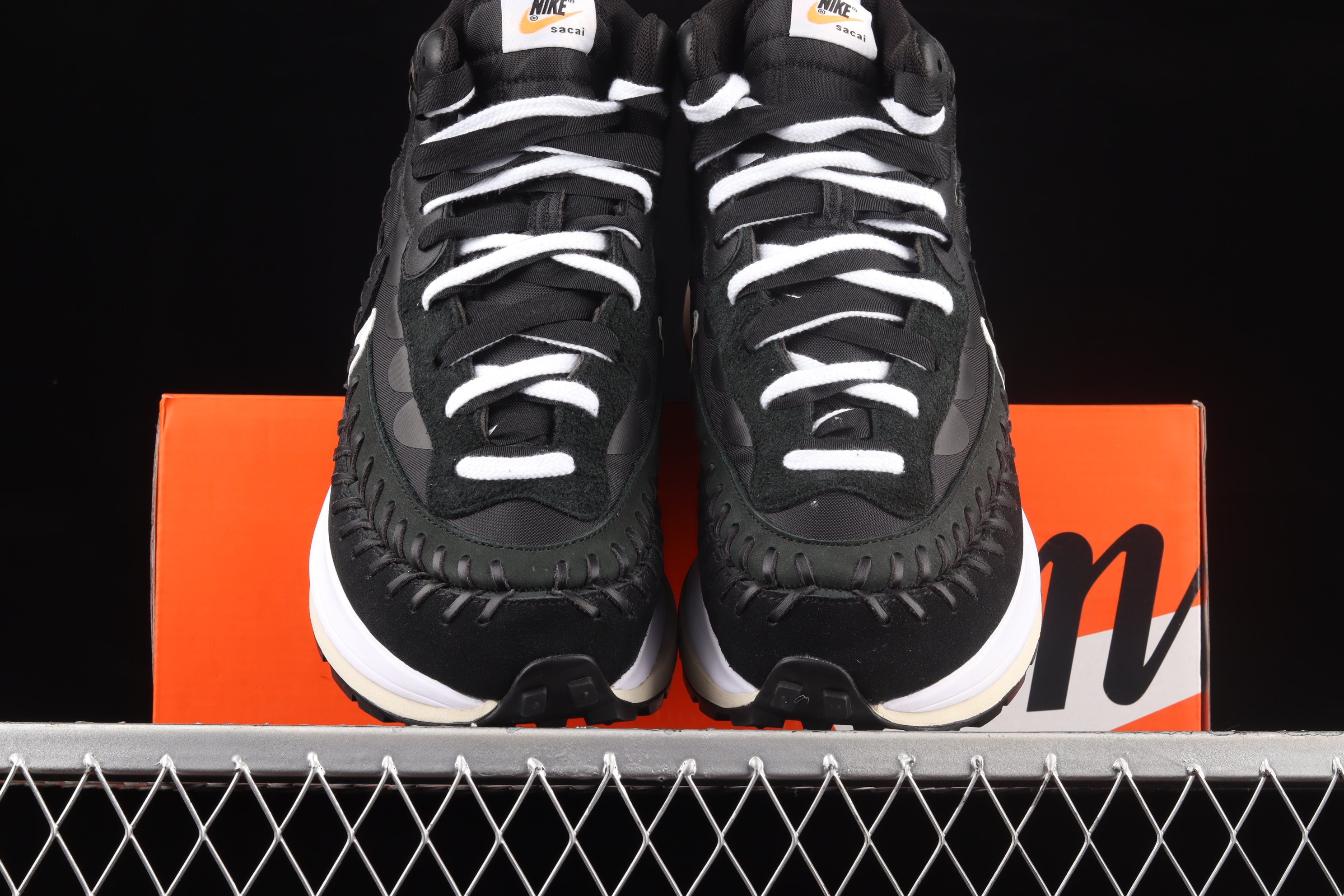 Nike Vaporwaffle, Sacai Jean Paul Gaultier Black White