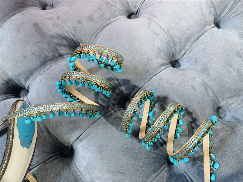 Rene Caovilla Heels Dupe janelle serpentine twine heeled sandals