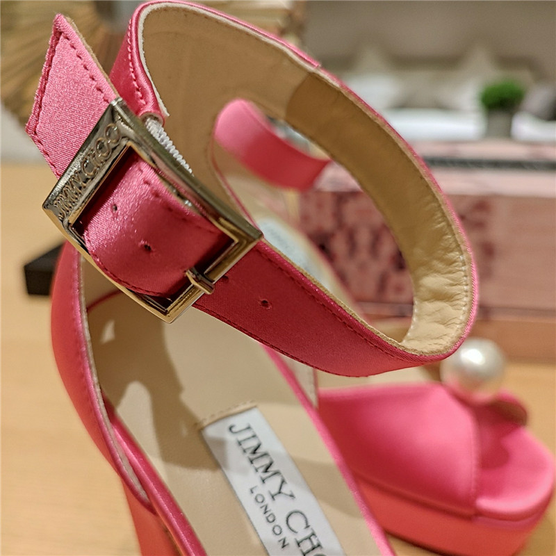 J1m*y Ch00 high heel D1am0nd chain sandals