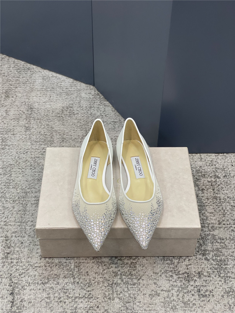 J1m*y Ch00 jc mesh hot D1am0nd high-heeled shoes