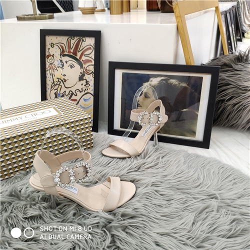 J1m*y Ch00 crystal high heel sandals