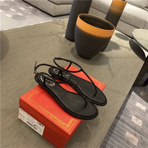 rene caovilla flat sandals