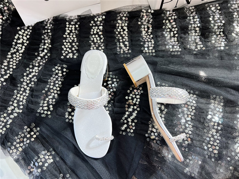 Rene Caovilla Heels Dupe low heel flat flip flop sandals