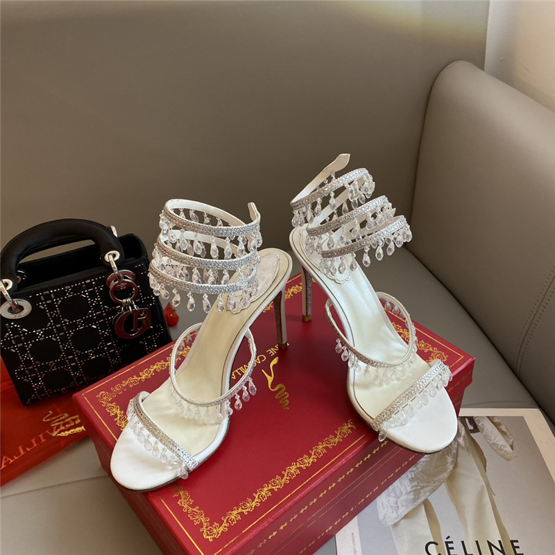 Rene Caovilla Classic Snake Wrap Sandals