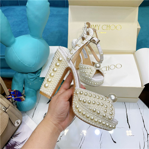 J1m*y Ch00 pearl  block heels