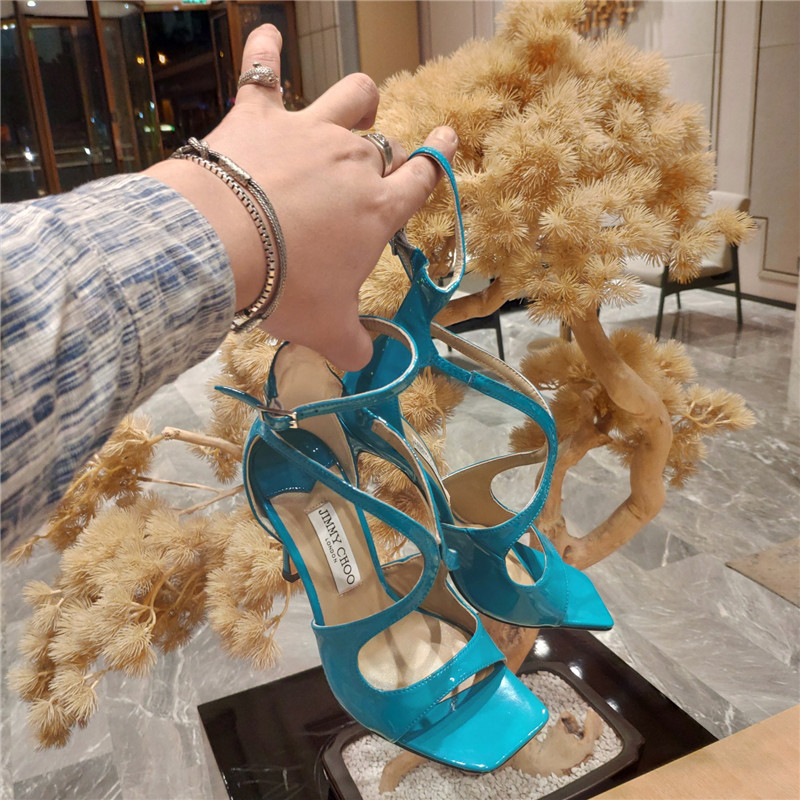 J1m*y Ch00 heeled satin sandals