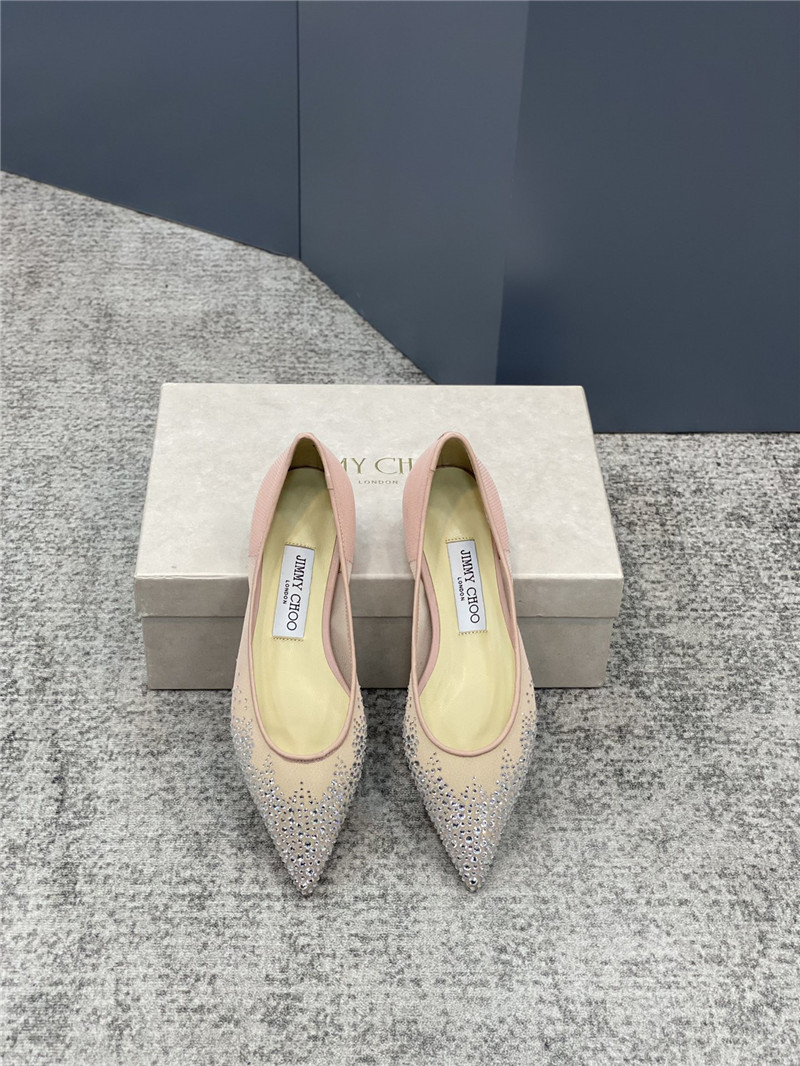 J1m*y Ch00 jc mesh hot D1am0nd high-heeled shoes