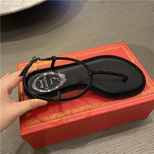 rene caovilla flat sandals