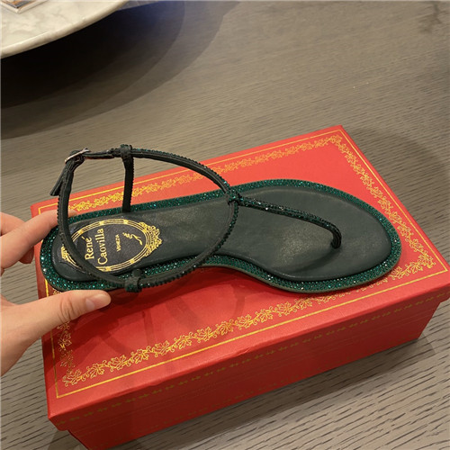 rene caovilla flat sandals